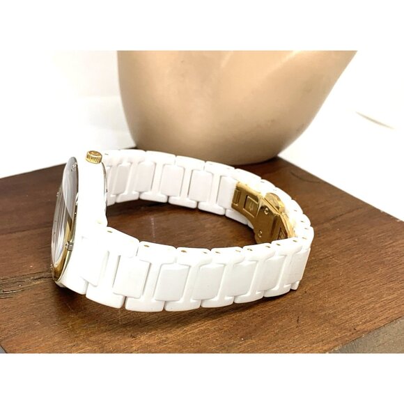 Bulova Women's Watch 98R292 Millennia Quartz Gold White Dial Ceramic Diamond - Picture 9 of 14